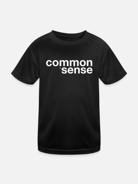 Common Sense - Kids Functional T-Shirt - black - Front