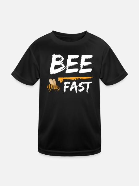 bee fast bees honey - Kinder Funktions-T-Shirt - Schwarz