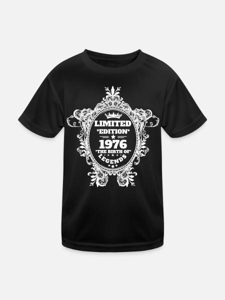 1976 - Kinder Funktions-T-Shirt - Schwarz