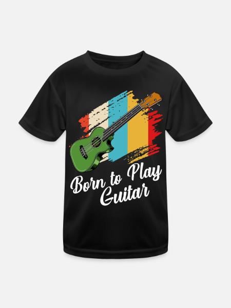 Born to play the guitar - Kids Functional T-Shirt - black
