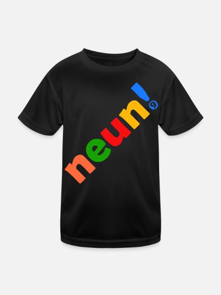 NEUN 9 JAHRE 9. GEBURTSTAG - Kinder Funktions-T-Shirt - Schwarz