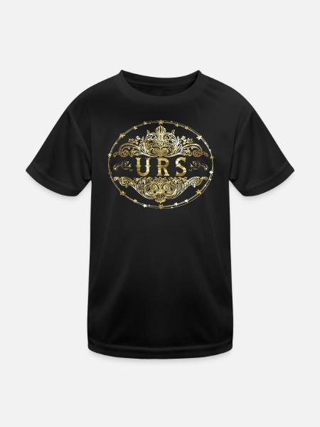 Urs - Kinder Funktions-T-Shirt - Schwarz - Vorne