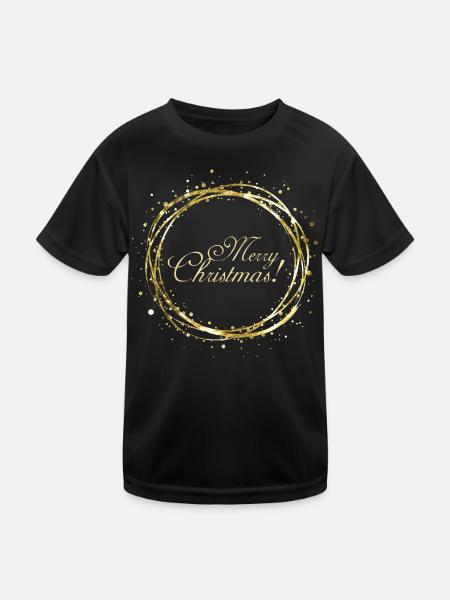 Merry Christmas! - Kinder Funktions-T-Shirt - Schwarz