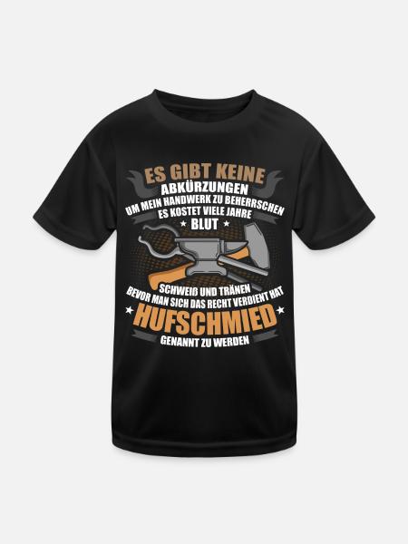 Hufschmied Geschenk - Kinder Funktions-T-Shirt - Schwarz
