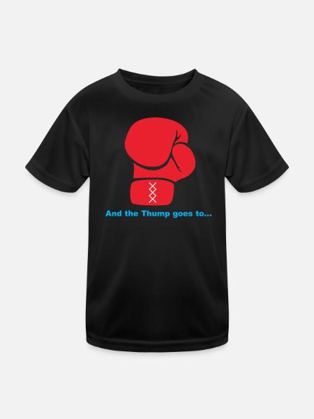 Und der Schlag ist für - Kinder Funktions-T-Shirt - Schwarz