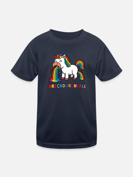 Brechdurchfall - Kinder Funktions-T-Shirt - Navy