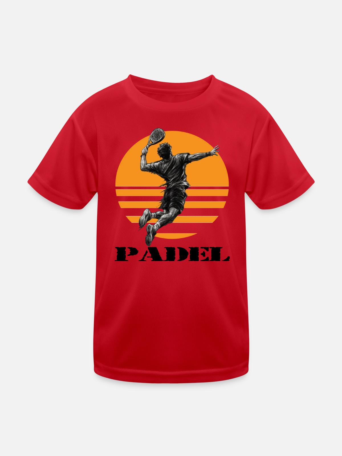 Padel - Kinder Funktions-T-Shirt - Rot - Vorne