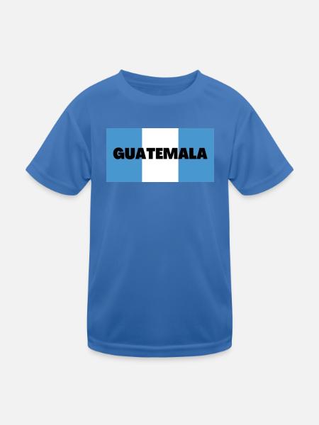 Guatemala in guatemaltekischen Flaggenfarben - Kinder Funktions-T-Shirt - Königsblau - Vorne