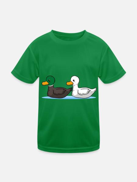 Enten - Kinder Funktions-T-Shirt - Kelly Green