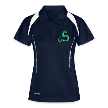 Serpent - Polo respirant Femme - marine/blanc - Devant