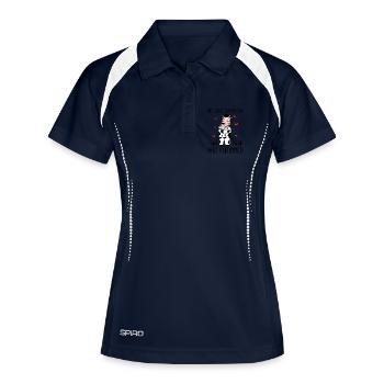 Onkel Nichte Liebe Spruch Kuh Kühe Familie - Frauen Polo atmungsaktiv - Navy/Weiß - Vorne