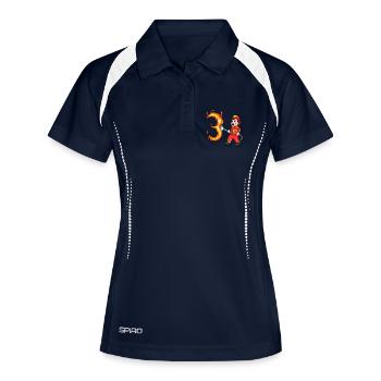 3. Geburtstag 3 Jahre Feuerwehr Geschenk - Frauen Polo atmungsaktiv - Navy/Weiß - Vorne