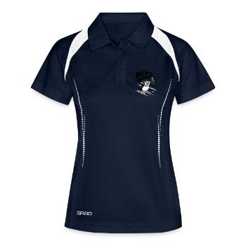 Skiez vous plus tard - Polo respirant Femme - marine/blanc - Devant