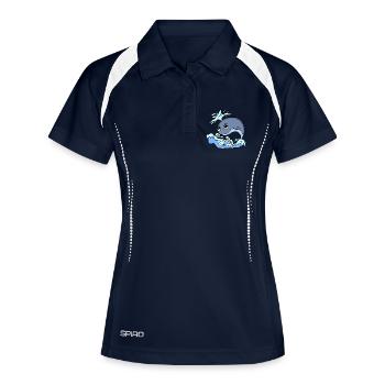 Wal - Frauen Polo atmungsaktiv - Navy/Weiß - Vorne