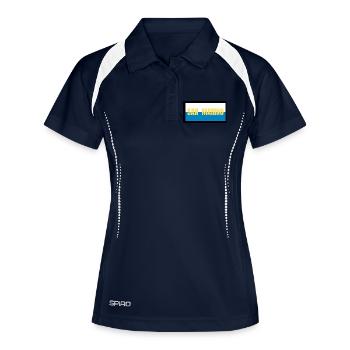 San Marino Flagge Farben - Frauen Polo atmungsaktiv - Navy/Weiß - Vorne