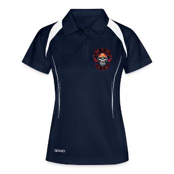 FAHREN SIE ZUM LEBEN - Frauen Polo atmungsaktiv - Navy/Weiß - Vorne
