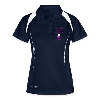 Prinzessin - Frauen Polo atmungsaktiv - Navy/Weiß - Vorne