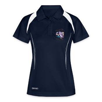 Écrivain de contes de fées - Polo respirant Femme - marine/blanc - Devant