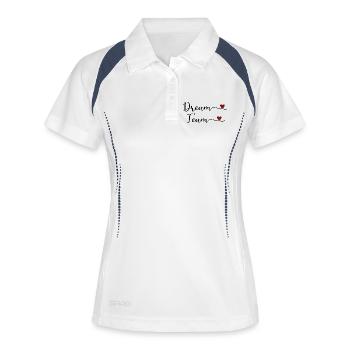 Dream Team - Frauen Polo atmungsaktiv - Weiß/Navy - Vorne