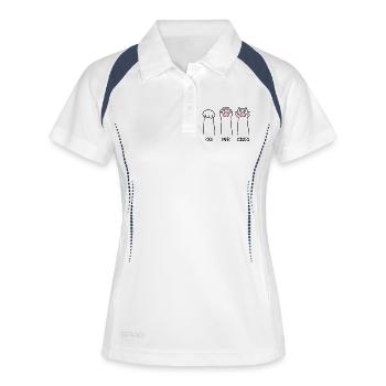 Roche Papier Ciseaux - Polo respirant Femme - blanc/marine - Devant