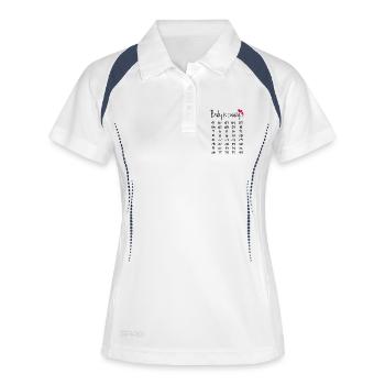 Lustiges Schwangerschaft Schwanger Geschenk Eltern - Frauen Polo atmungsaktiv - Weiß/Navy - Vorne