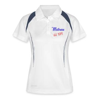 MISTRESS - Women's Polo breathable - white/navy - Front