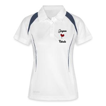 ALLES GUTE FÜR DEN RUHESTAND - Frauen Polo atmungsaktiv - Weiß/Navy - Vorne