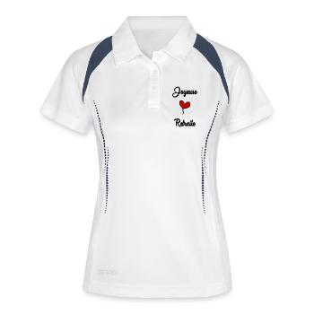 ALLES GUTE FÜR DEN RUHESTAND - Frauen Polo atmungsaktiv - Weiß/Navy - Vorne