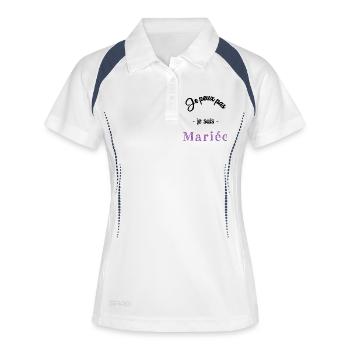 FUTURE MARIEE. EVJF. MARIEE. TEAM. TEAM MARIEE - Polo respirant Femme - blanc/marine - Devant