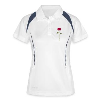 Rose - Polo respirant Femme - blanc/marine - Devant