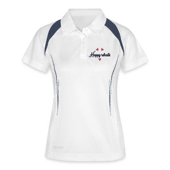 RETRAITE. RETRAITE. RETRAITEE. BONNE RETRAITE - Polo respirant Femme - blanc/marine - Devant