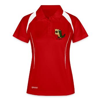 Navigateur - Polo respirant Femme - rouge/blanc - Devant