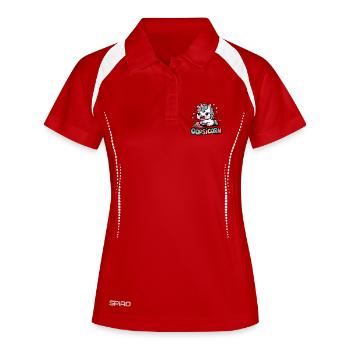 Oopsicorn - Polo respirant Femme - rouge/blanc - Devant