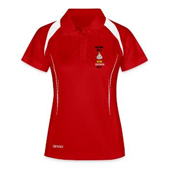 Ich mag keine Zwiebeln - Frauen Polo atmungsaktiv - Rot/Weiß - Vorne