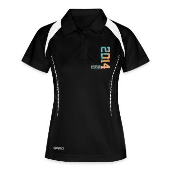 12E ANNIVERSAIRE ÉDITION LIMITÉE 2014 - Polo respirant Femme - noir/blanc - Devant