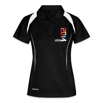 12E ANNIVERSAIRE ÉDITION LIMITÉE 2014 - Polo respirant Femme - noir/blanc - Devant