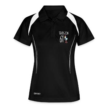 Trabzon 61 Türkei Stadt - Frauen Polo atmungsaktiv - Schwarz/Weiß - Vorne