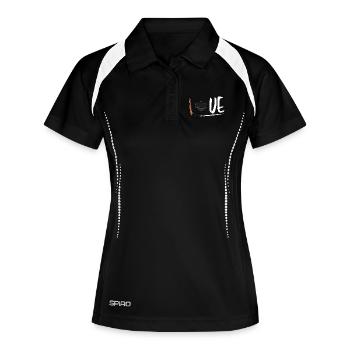 ice Hockey - Women's Polo breathable - black/white - Front