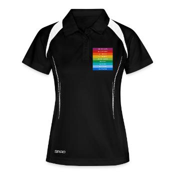 Tolérance Égalité Inclusion Tolérance Fierté Queer - Polo respirant Femme - noir/blanc - Devant