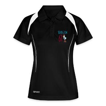 Trabzon 61 Türkei Stadt - Frauen Polo atmungsaktiv - Schwarz/Weiß - Vorne