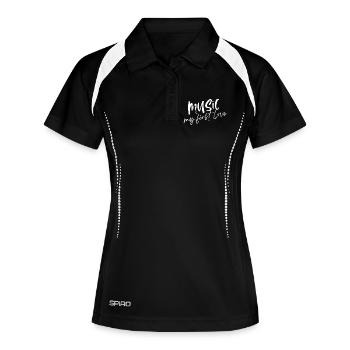 Musique - Mon premier amour - Polo respirant Femme - noir/blanc - Devant