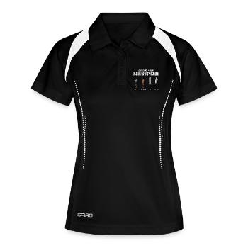 C++ Phyton C Java Software Programmer Coder Witz - Frauen Polo atmungsaktiv - Schwarz/Weiß - Vorne