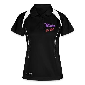 MARIEE - Polo respirant Femme - noir/blanc - Devant