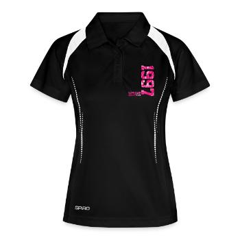 29E ANNIVERSAIRE ÉDITION LIMITÉE ROSE 1997 - Polo respirant Femme - noir/blanc - Devant