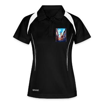 Weimar Germany Vintage Travel Poster Souvenir WPA - Women's Polo breathable - black/white - Front