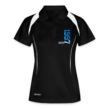 29E ANNIVERSAIRE ÉDITION LIMITÉE 1997 - Polo respirant Femme - noir/blanc - Devant