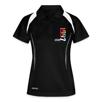29E ANNIVERSAIRE ÉDITION LIMITÉE 1997 - Polo respirant Femme - noir/blanc - Devant