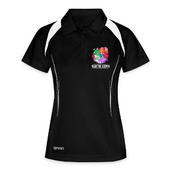 Eishockey - Frauen Polo atmungsaktiv - Schwarz/Weiß - Vorne