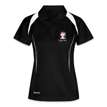Yoga-corn - Women's Polo breathable - black/white - Front