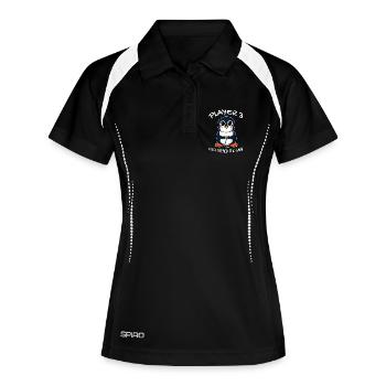 Third child player 3 Pregnant baby penguin - Women's Polo breathable - black/white - Front